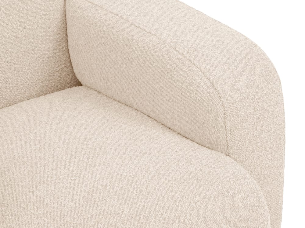 Sessel aus Boucle beige 105x72x95cm Stoff Beige Micadoni Home Sofas und Sessel Sessel, Poufs und Fußbänke Sessel