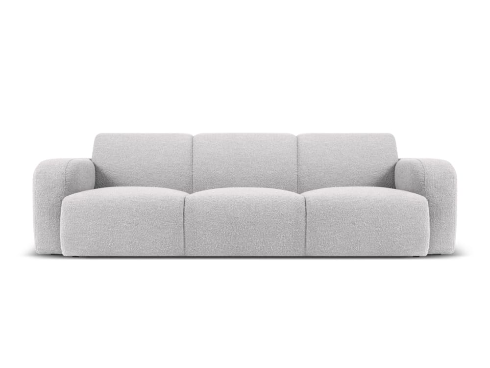 Wohnli Möbelsuche - 3-Sitzer Sofa aus Boucle hellgrau