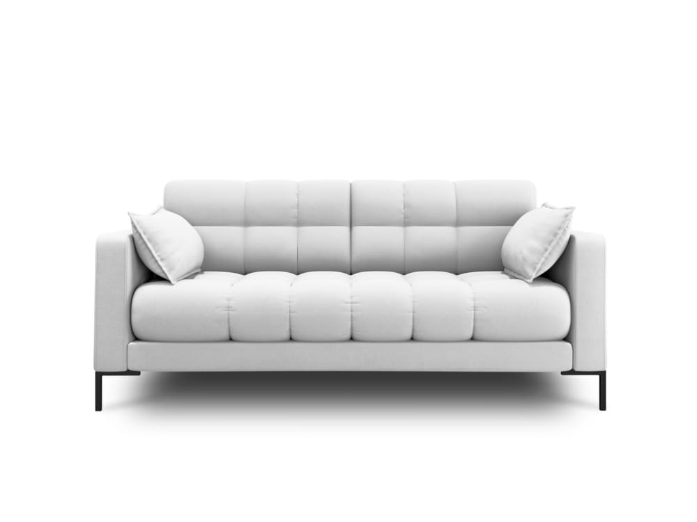 Wohnli Möbelsuche - 2-Sitzer Sofa aus strukturiertem Stoff hellgrau