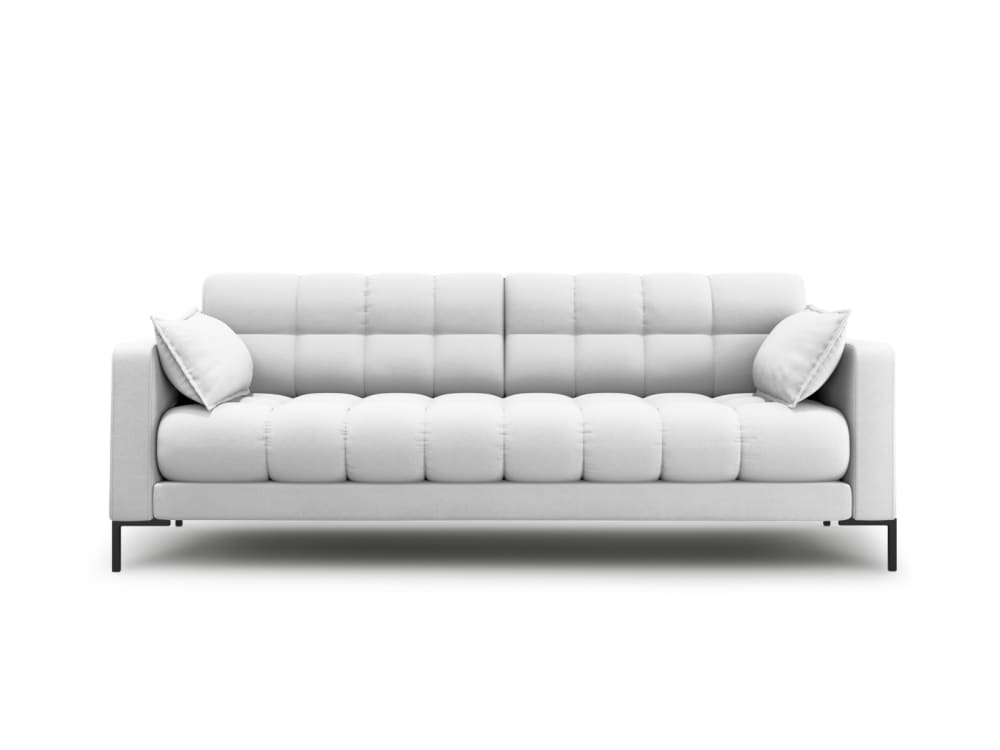 Wohnli Möbelsuche - 4-Sitzer Sofa aus strukturiertem Stoff hellgrau
