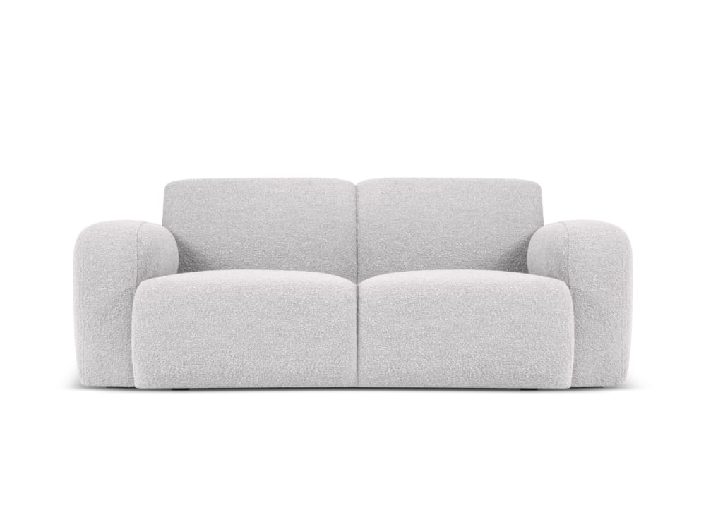 Wohnli Möbelsuche - 2-Sitzer Sofa aus Boucle hellgrau