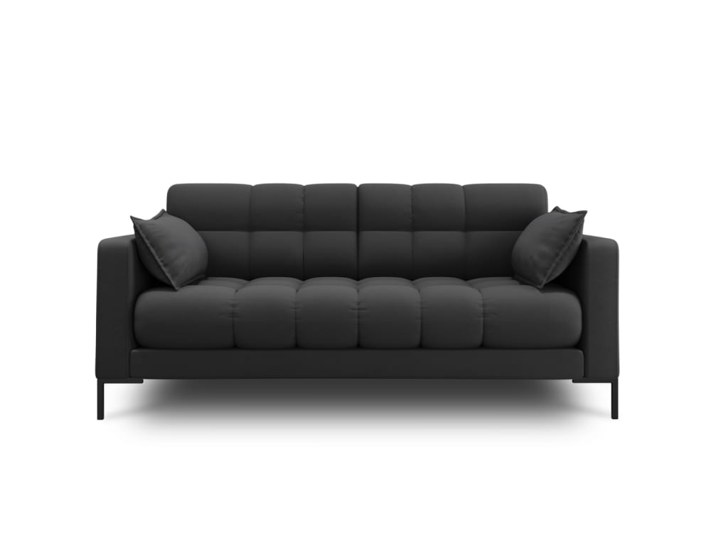 Wohnli Möbelsuche - 2-Sitzer Sofa aus strukturiertem Stoff dunkelgrau
