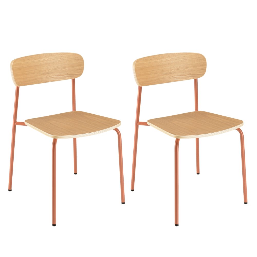 wohnli-moebel-suche-M24033094 Wohnli Möbelsuche - 2er Set Schulstühle aus Eschenholz und Stahl