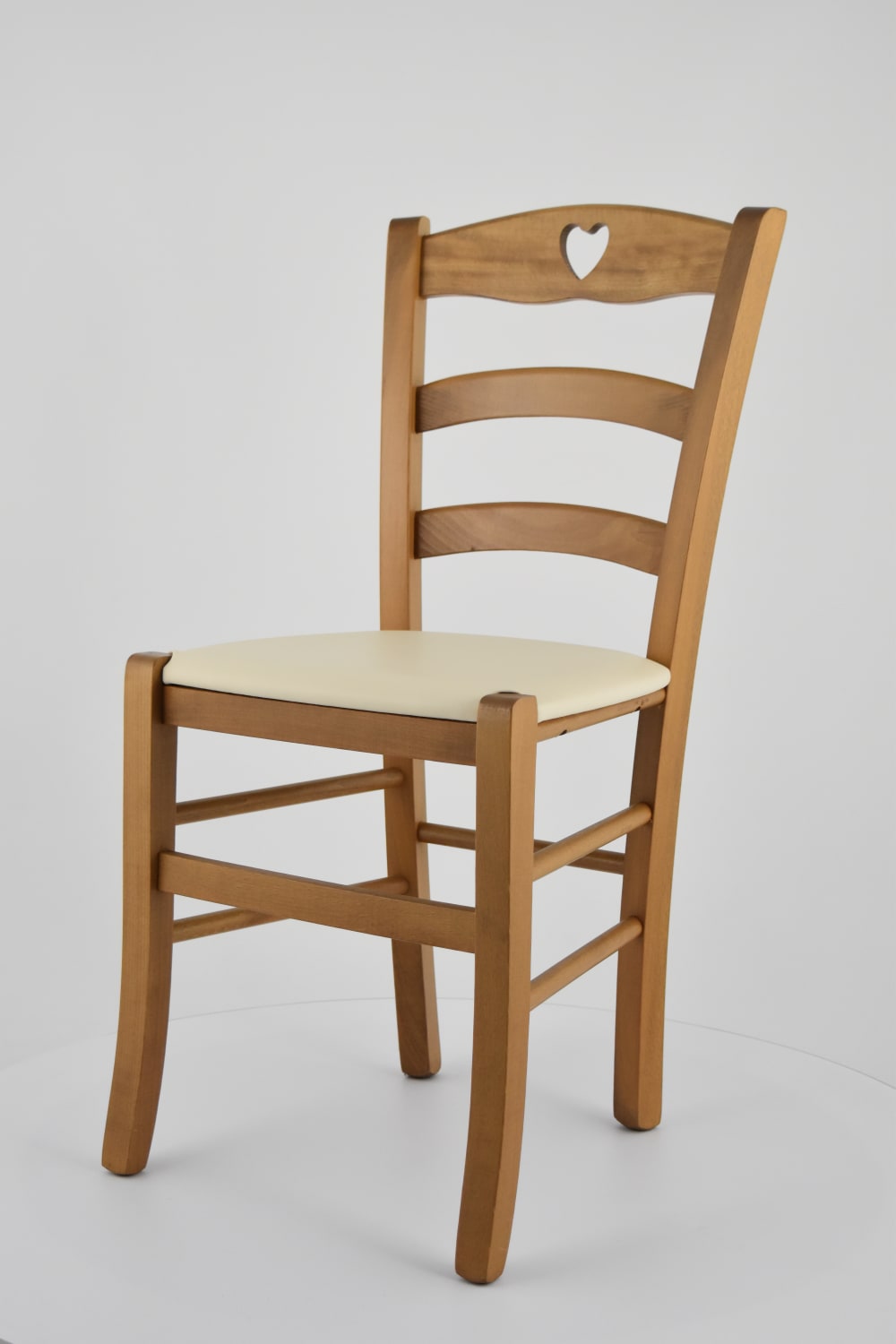 wohnli-moebel-suche-M24033651-1 4er Set Stühle aus Buchenholz mit Kunstleder-Sitz, Braun und Beige 46x88x43cm Holz Braun T M C S Möbel Esszimmermöbel Stühle