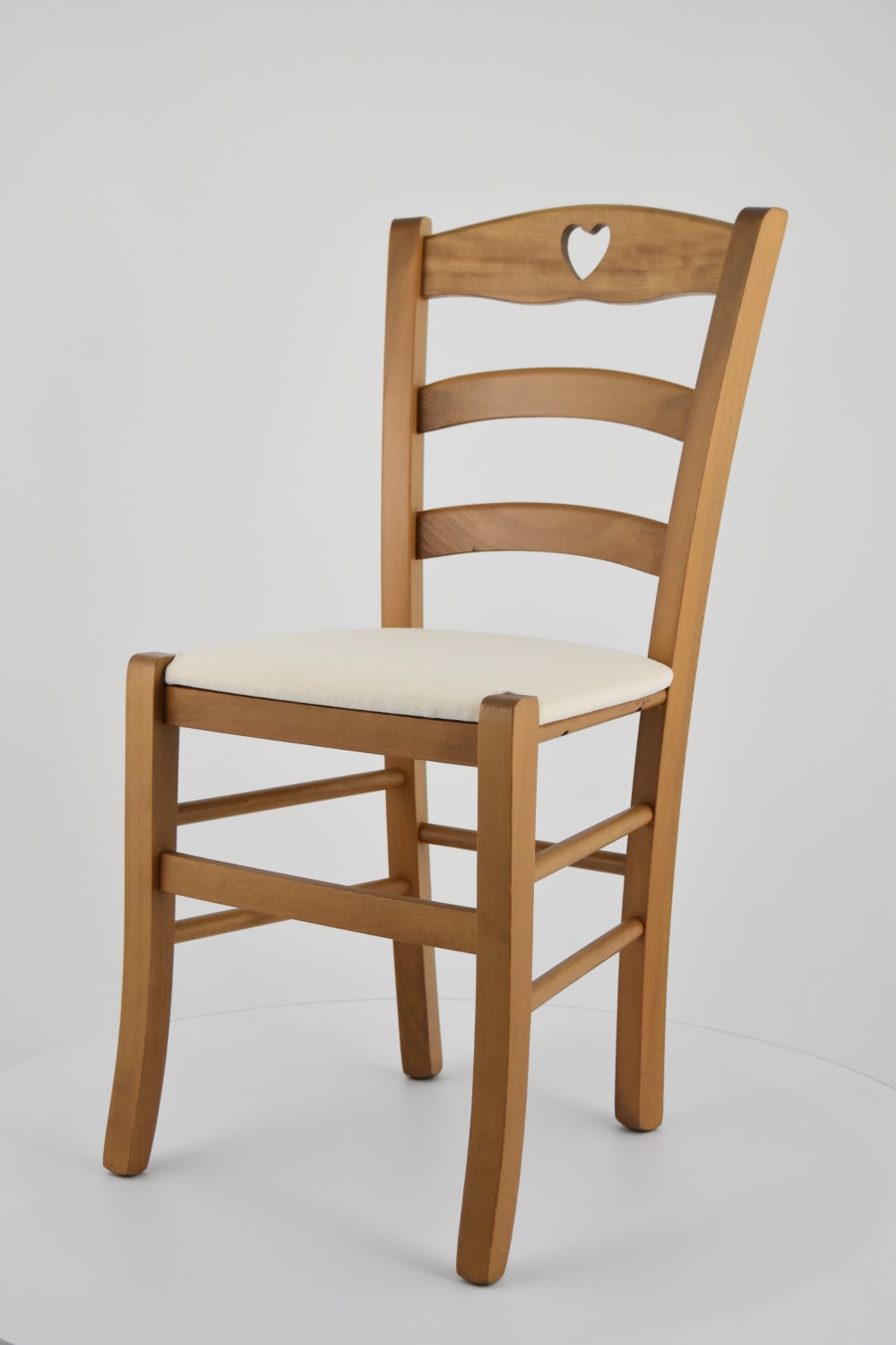 wohnli-moebel-suche-M24033724-1 2er Set Stühle aus Buchenholz mit Stoff-Sitz, Eichenbraun und Beige 46x88x43cm Holz Braun T M C S Möbel Esszimmermöbel Stühle