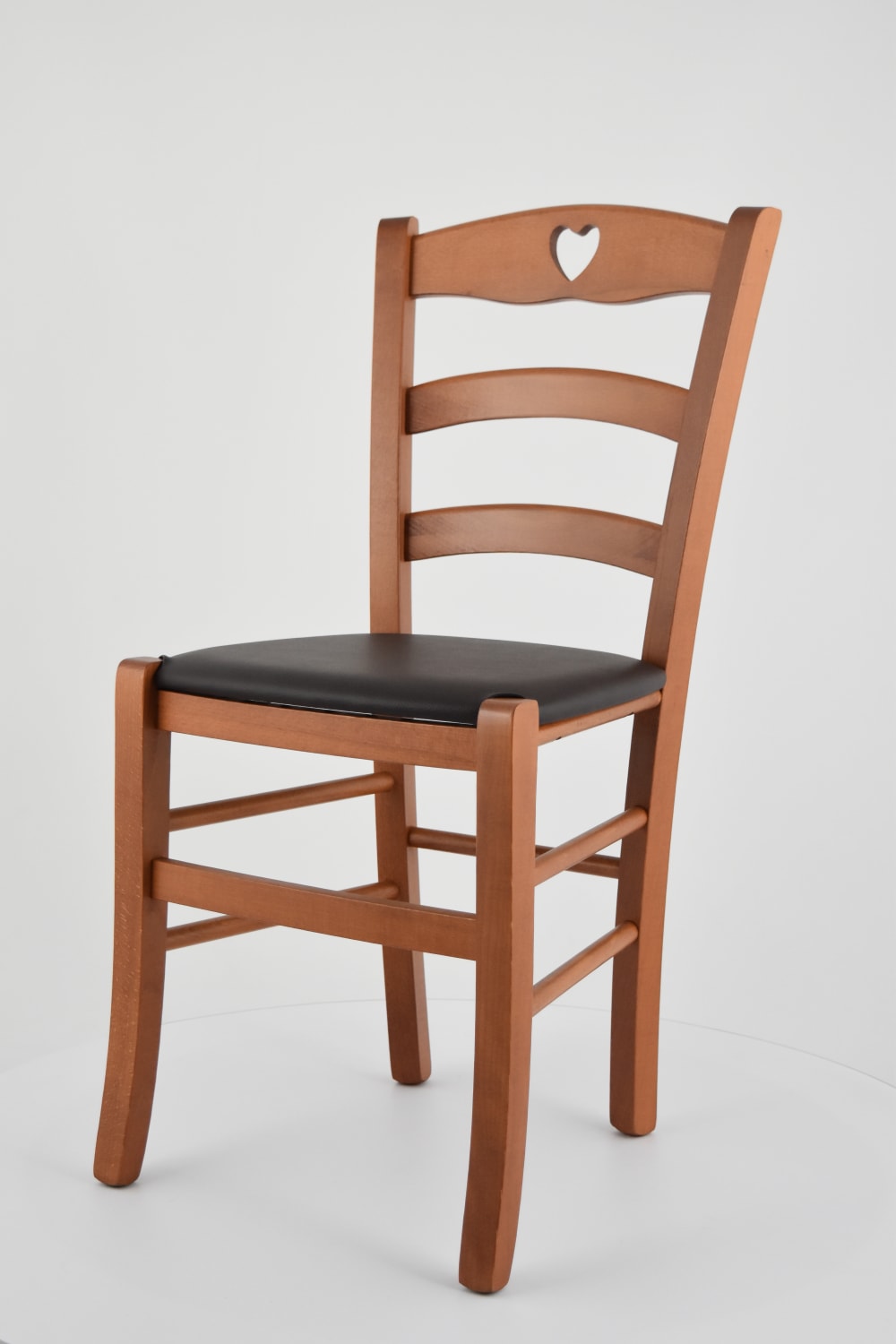 wohnli-moebel-suche-M24033740-1 4er Set Stühle aus Buchenholz mit Kunstleder-Sitz, Kirsch und Braun 46x88x43cm Holz Braun T M C S Möbel Esszimmermöbel Stühle