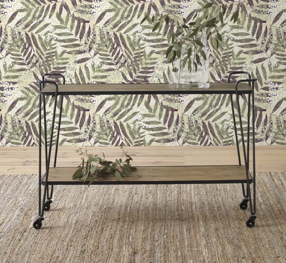 Konsolentisch aus Tannenholz und Eisen 123x84x36cm Holz Braun GEESE HOME Möbel Wohnzimmermöbel Konsolentische