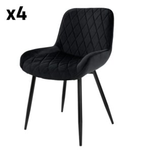 Wohnli Möbelsuche - 4er Set Stuhl aus Samt