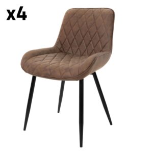 Wohnli Möbelsuche - 4er Set Stühle aus Stahl