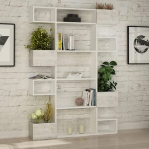 wohnli-moebel-suche-M24035998-1 Regal mit 9 Fächern L120 cm - Weiß 120x171x20cm Spanplatte Weiß Calicosy Möbel Wohnzimmermöbel Regale