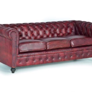 Wohnli Möbelsuche - Braunes Chester-Ledersofa 3 Sitzer