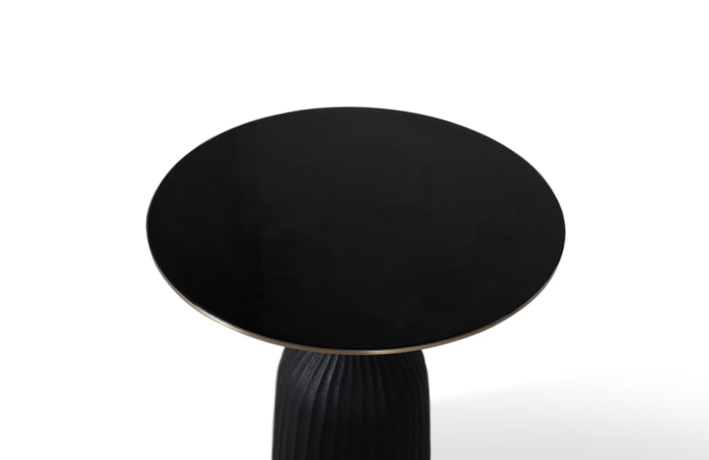 51x52x51cm Glas Schwarz GINER Y COLOMER Möbel Wohnzimmermöbel Couchtische