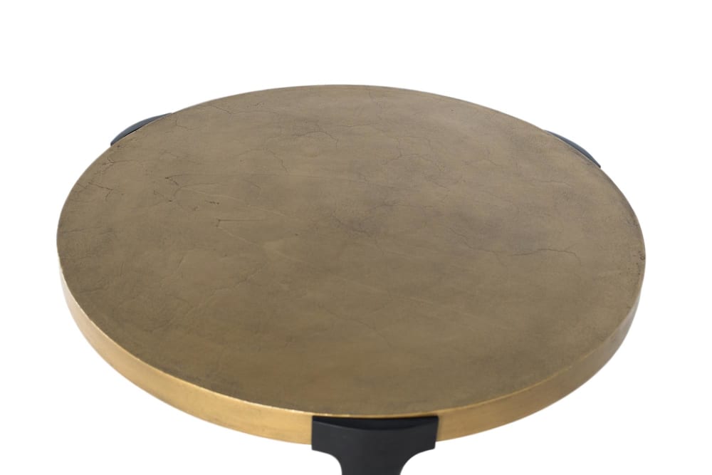 Moderner Designer-Couchtisch aus Aluminium und Eisen 102x36x102cm Aluminium Gold GINER Y COLOMER Möbel Wohnzimmermöbel Couchtische