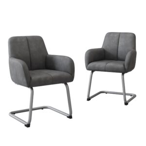 wohnli-moebel-suche-M24041060 Wohnli Möbelsuche - 2er-Set Esszimmerstühle mit gewölbten Stahlfüßen