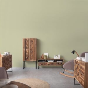 wohnli-moebel-suche-M24043386-1 Anrichte aus furniertem Eschenholz mit Fronten aus recyceltem Holz 35x80x110cm Holz Braun GEESE HOME Möbel Esszimmermöbel Sideboards, Highboards & niedrige Anrichten