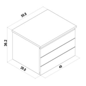 40x37x51cm Spanplatte Weiß MueMue Möbel Schlafzimmermöbel Kommoden