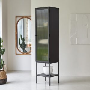 wohnli-moebel-suche-M24044080-1 Metallsäule 41x170x37cm Metall Schwarz Tikamoon Möbel Badezimmermöbel Bad-Hochschränke