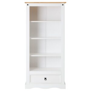 wohnli-moebel-suche-M24048702 Wohnli Möbelsuche - Bücherschrank mit 4 Fächern 1 Schublade aus Kiefer