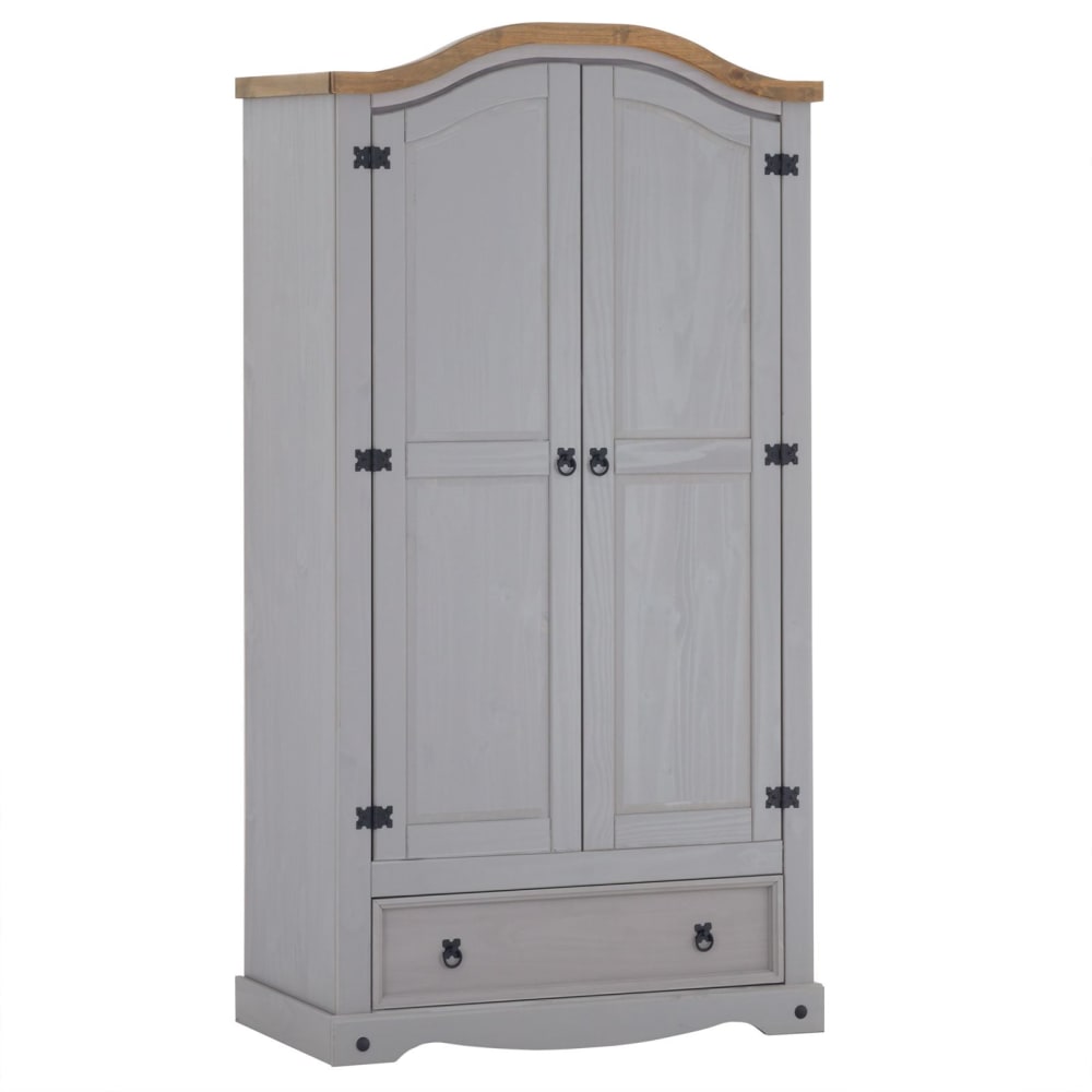 Wohnli Möbelsuche - Kleiderschrank mit 2 Türen 1 Schublade aus Kiefer