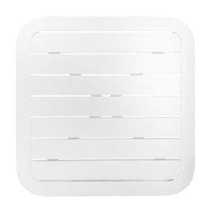 Tischplatte 70x70 cm aus weißem Aluminium 70x2x70cm Aluminium Weiß Oviala Möbel Esszimmermöbel Esstische