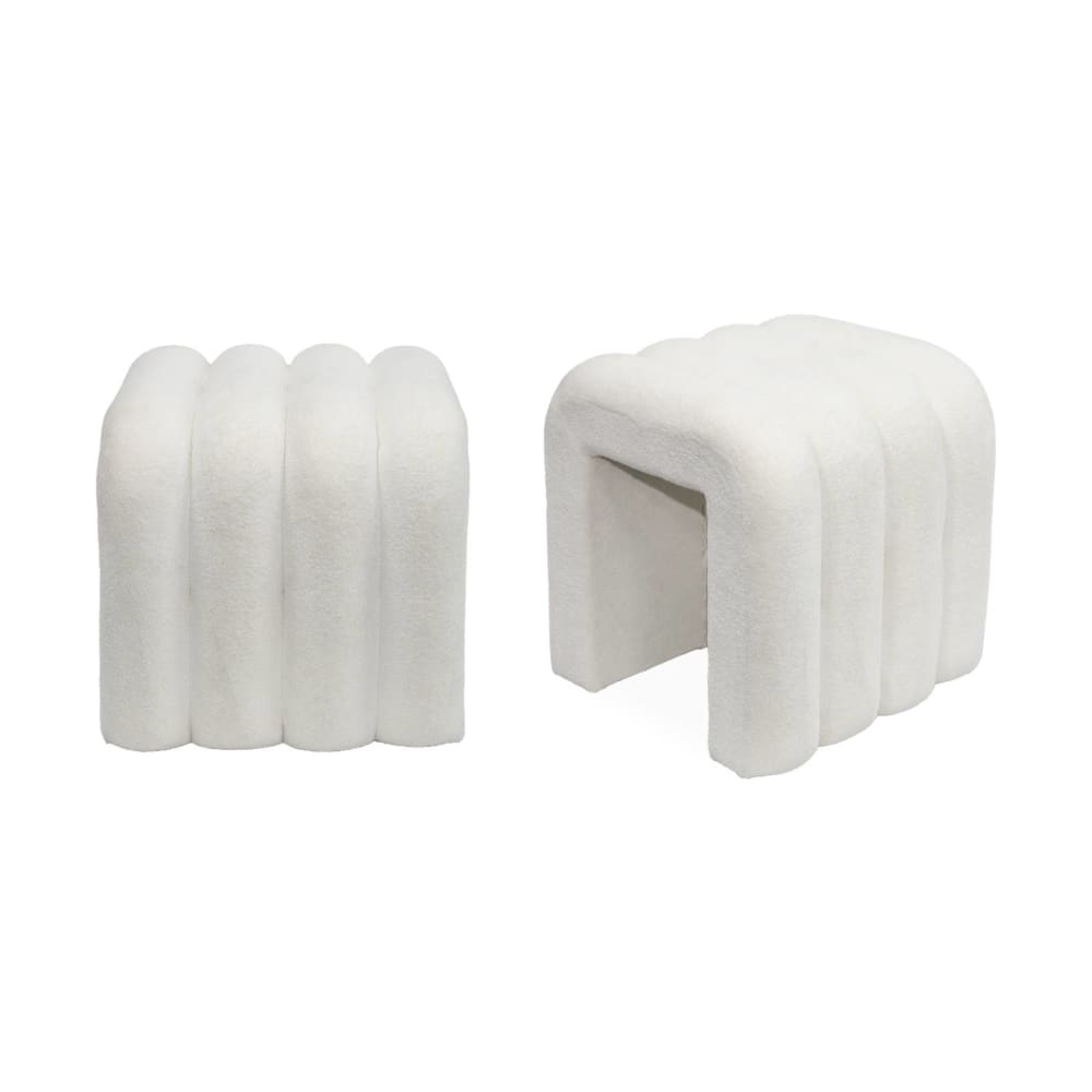wohnli-moebel-suche-M24053228 Wohnli Möbelsuche - 2er-Set zeitgenössische Hocker mit weißem Stoffbezug