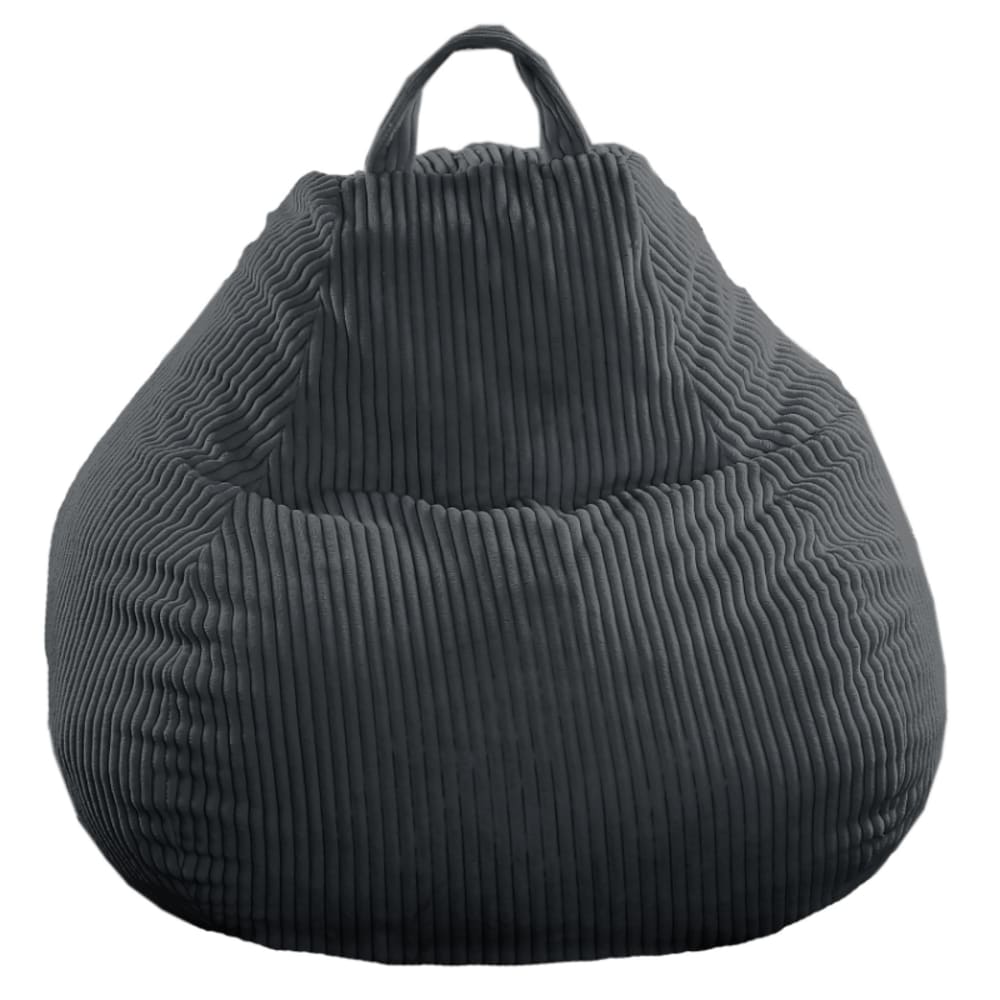wohnli-moebel-suche-M24055187 Wohnli Möbelsuche - Abziehbares Birnen-Pouf aus geripptem Samt 105 x 85 cm