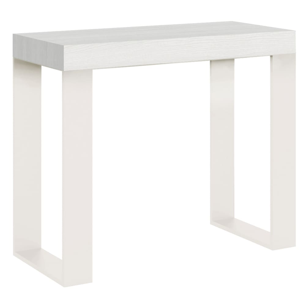 wohnli-moebel-suche-M24056967 Wohnli Möbelsuche - Ausziehbarer Konsolentisch 90x40/300cm in Holzoptik Esche weiß