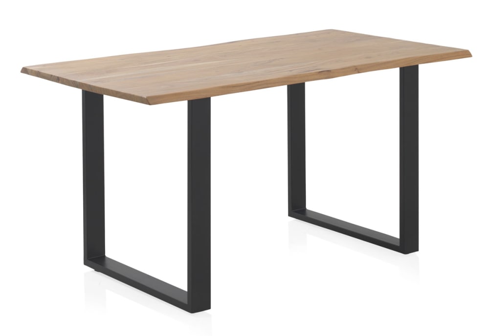 wohnli-moebel-suche-M24057495 Wohnli Möbelsuche - Tisch aus massivem Akazienholz 140 x 80 cm mit schwarzen Metallbeinen