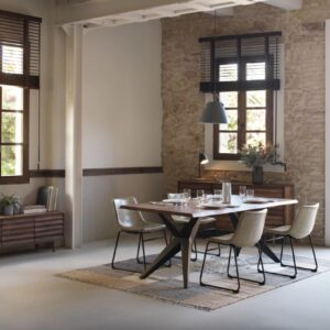 wohnli-moebel-suche-M24057497-1 Tisch aus massivem Akazienholz 200 x 100 cm 200x76x100cm Holz Braun GEESE HOME Möbel Esszimmermöbel Esstische