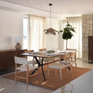 wohnli-moebel-suche-M24057499-1 Tisch aus massivem Akazienholz 200 x 100 cm mit schwarzen Metallbeinen 200x76x100cm Holz Braun GEESE HOME Möbel Esszimmermöbel Esstische