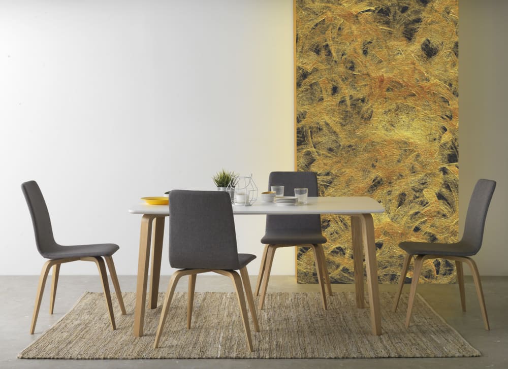 Tisch aus MDF-Platte 150 x 90 cm 90x75x150cm Spanplatte Weiß GEESE HOME Möbel Esszimmermöbel Esstische