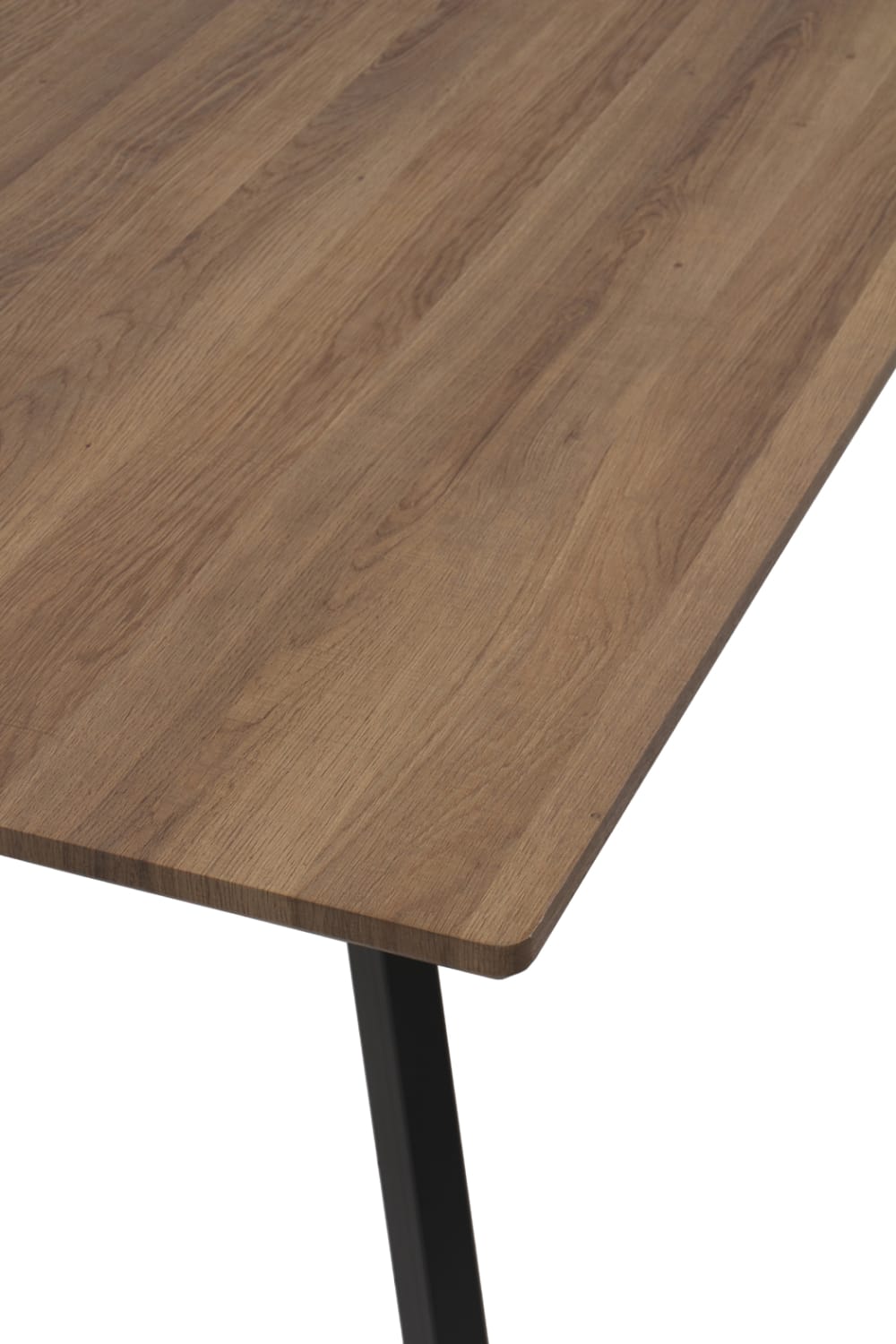 Tisch aus Melamin mit Eichenholz-Effekt und Metallbeine 160x90 90x75x160cm Spanplatte Braun GEESE HOME Möbel Esszimmermöbel Esstische