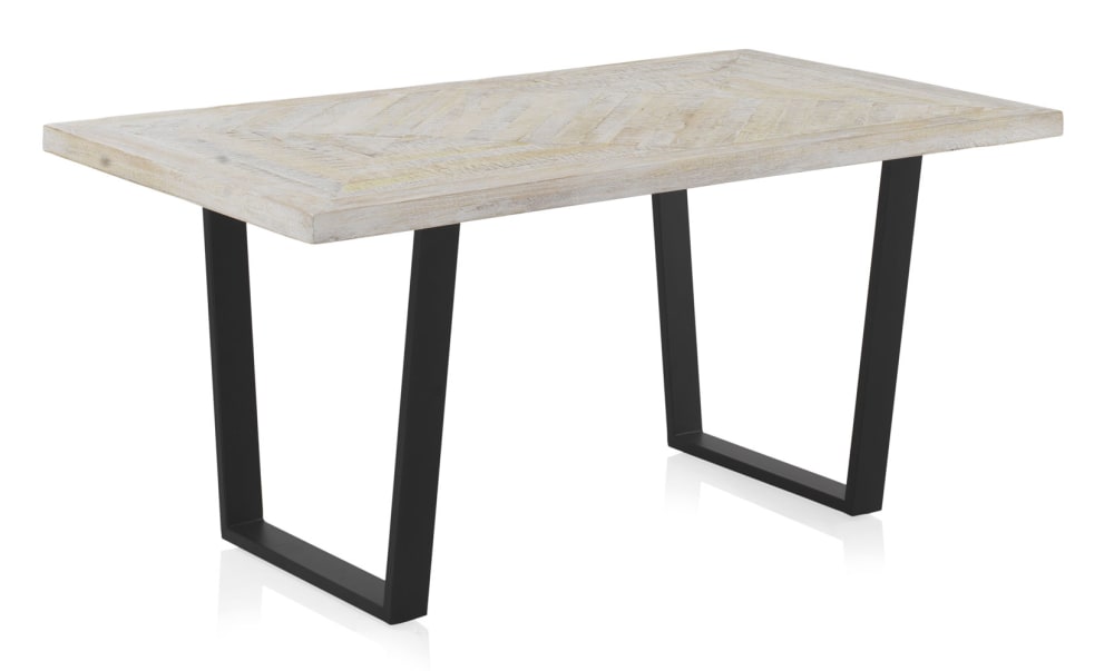 wohnli-moebel-suche-M24057521 Wohnli Möbelsuche - Tisch aus massivem Mangoholz in patiniertem Weiß 160 x 90 cm