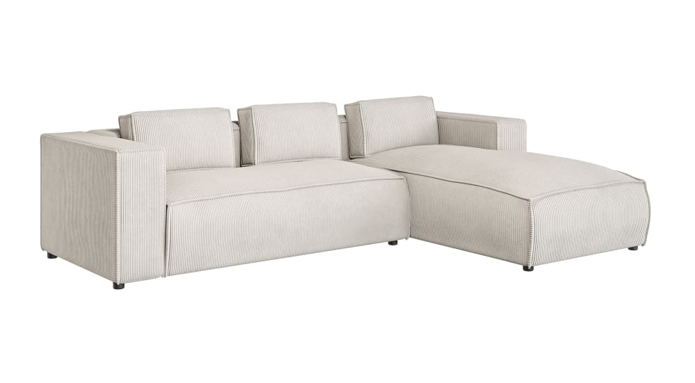 wohnli-moebel-suche-M24058686 Wohnli Möbelsuche - Modernes Ecksofa aus Beige Cord-Bezug
