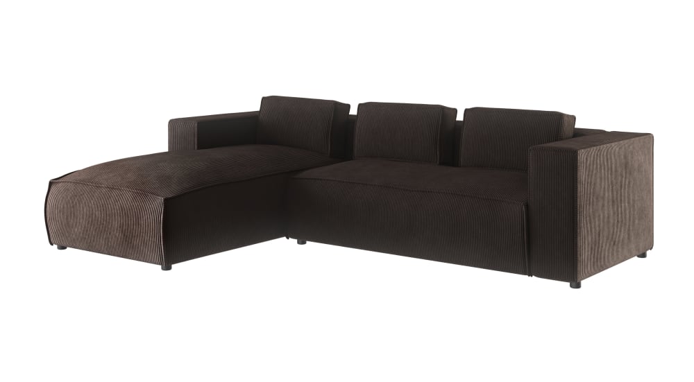 wohnli-moebel-suche-M24058694 Wohnli Möbelsuche - Modernes Ecksofa aus Dunkelbraun Cord-Bezug