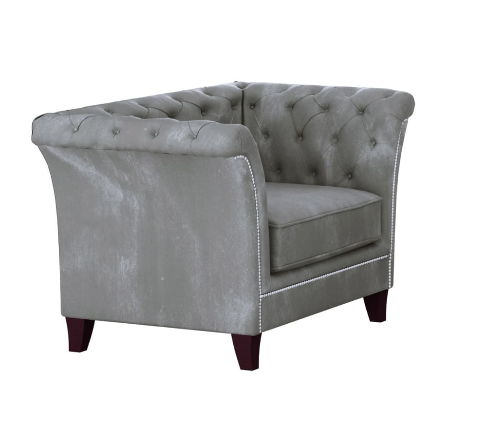 Wohnli Möbelsuche - Chesterfield Sessel aus Samt-Bezug