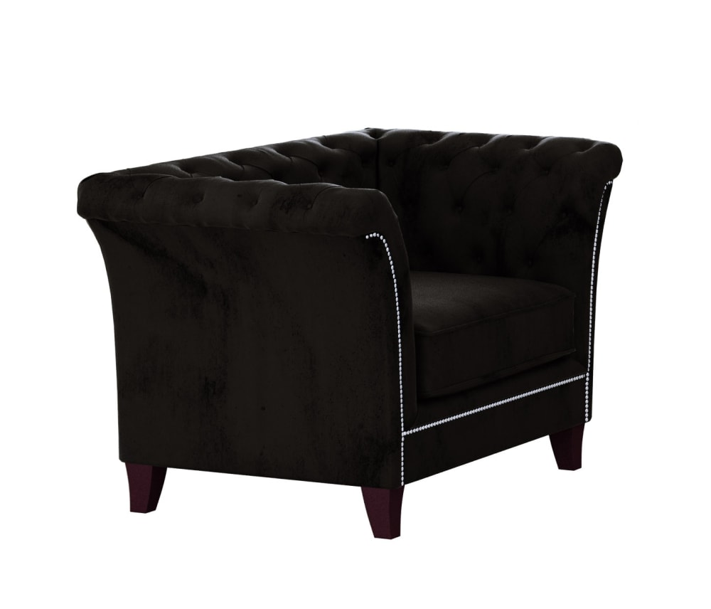 Wohnli Möbelsuche - Chesterfield Sessel aus Samt-Bezug