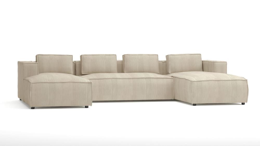 Wohnli Möbelsuche - Moderne Wohnlandschaft aus Cord-Stoff