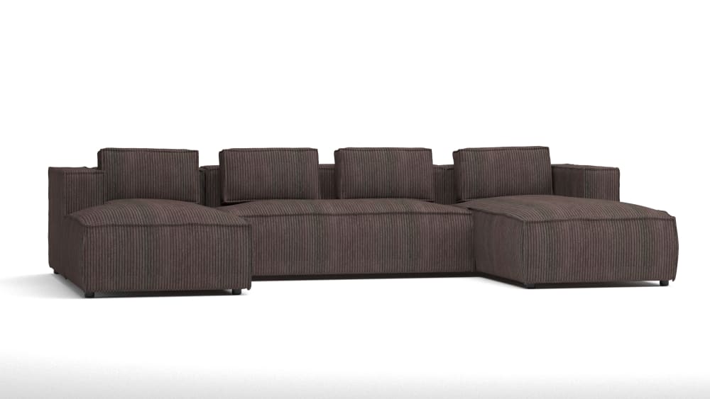 Wohnli Möbelsuche - Moderne Wohnlandschaft aus Cord-Stoff