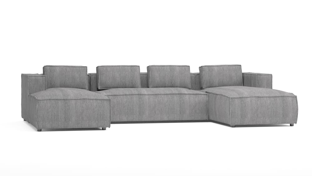 Wohnli Möbelsuche - Moderne Wohnlandschaft aus Cord-Stoff