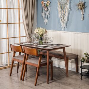 Esstisch aus Holz (4-6 Personen) 75x75x120cm Holz Braun Nordlys Möbel Esszimmermöbel Esstische