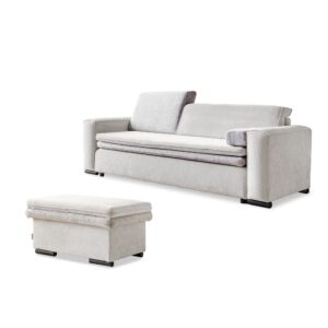 wohnli-moebel-suche-M24060620 Wohnli Möbelsuche - 3-Sitzer Sofa mit Bettfunktion + Hocker - Easy-Clean