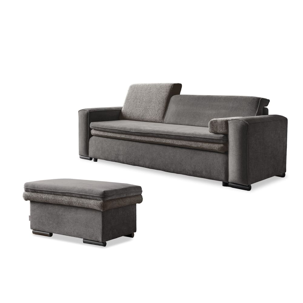 wohnli-moebel-suche-M24060632 Wohnli Möbelsuche - 3-Sitzer Sofa mit Bettfunktion + Hocker - Easy-Clean