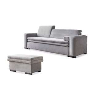 wohnli-moebel-suche-M24060637 Wohnli Möbelsuche - 3-Sitzer Sofa mit Bettfunktion + Hocker - Easy-Clean