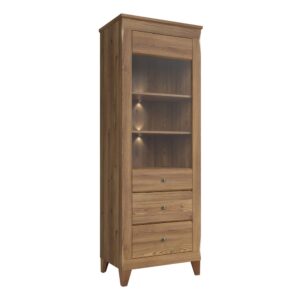 72x202x47cm Spanplatte Beige Petits meubles Möbel Esszimmermöbel Vitrine und Vitrinenschrank