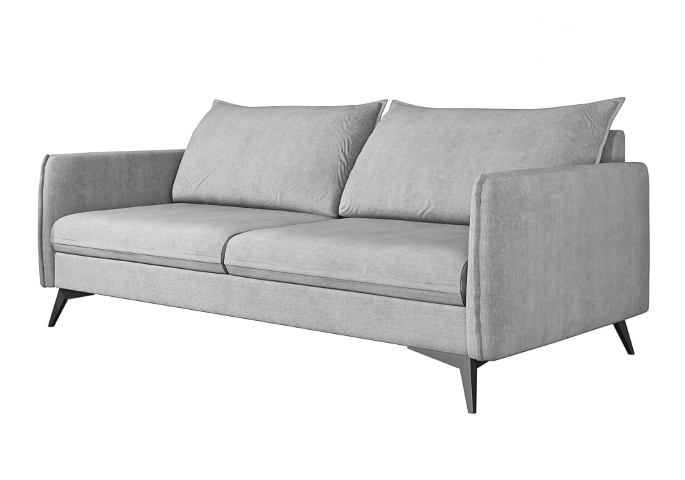 wohnli-moebel-suche-M24064835 Wohnli Möbelsuche - Sofa 3-Sitzer aus Mikrofaser-Stoff mit schwarzen Füßen