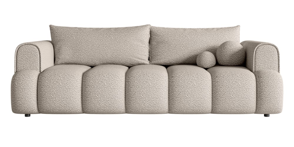 wohnli-moebel-suche-M24065761 Wohnli Möbelsuche - 3-Sitzer-Sofa mit Schlaffunktion und Bouclé-Bezug