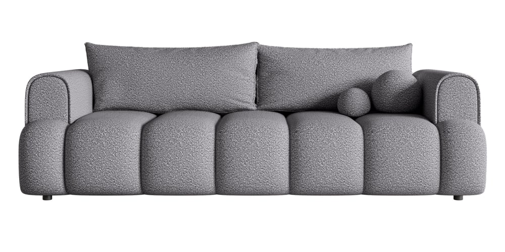 wohnli-moebel-suche-M24065762 Wohnli Möbelsuche - 3-Sitzer-Sofa mit Schlaffunktion und Bouclé-Bezug
