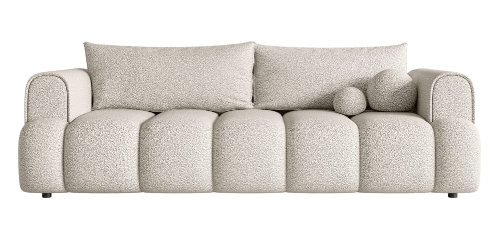 wohnli-moebel-suche-M24065766 Wohnli Möbelsuche - 3-Sitzer-Sofa mit Schlaffunktion und Bouclé-Bezug