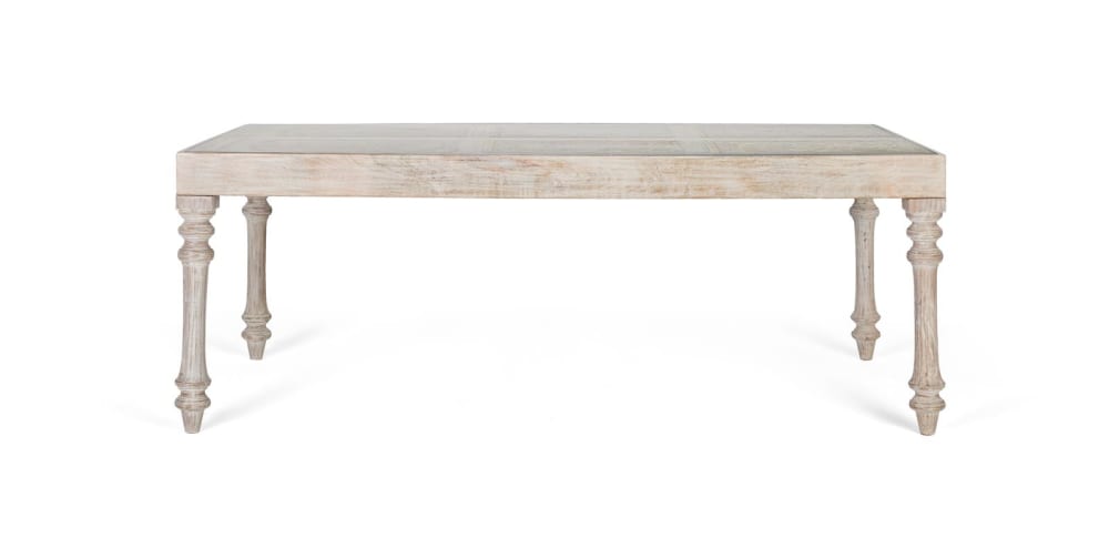 Wohnli Möbelsuche - Rechteckiger handgeschnitzter Esstisch aus Mangoholz 220 cm